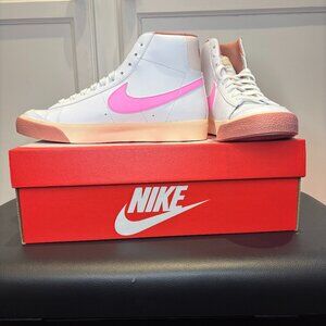 New! Nike Blazer Mid '77 GS White/Pink Spell Guava Ice Youth Sneakers Size 6Y
